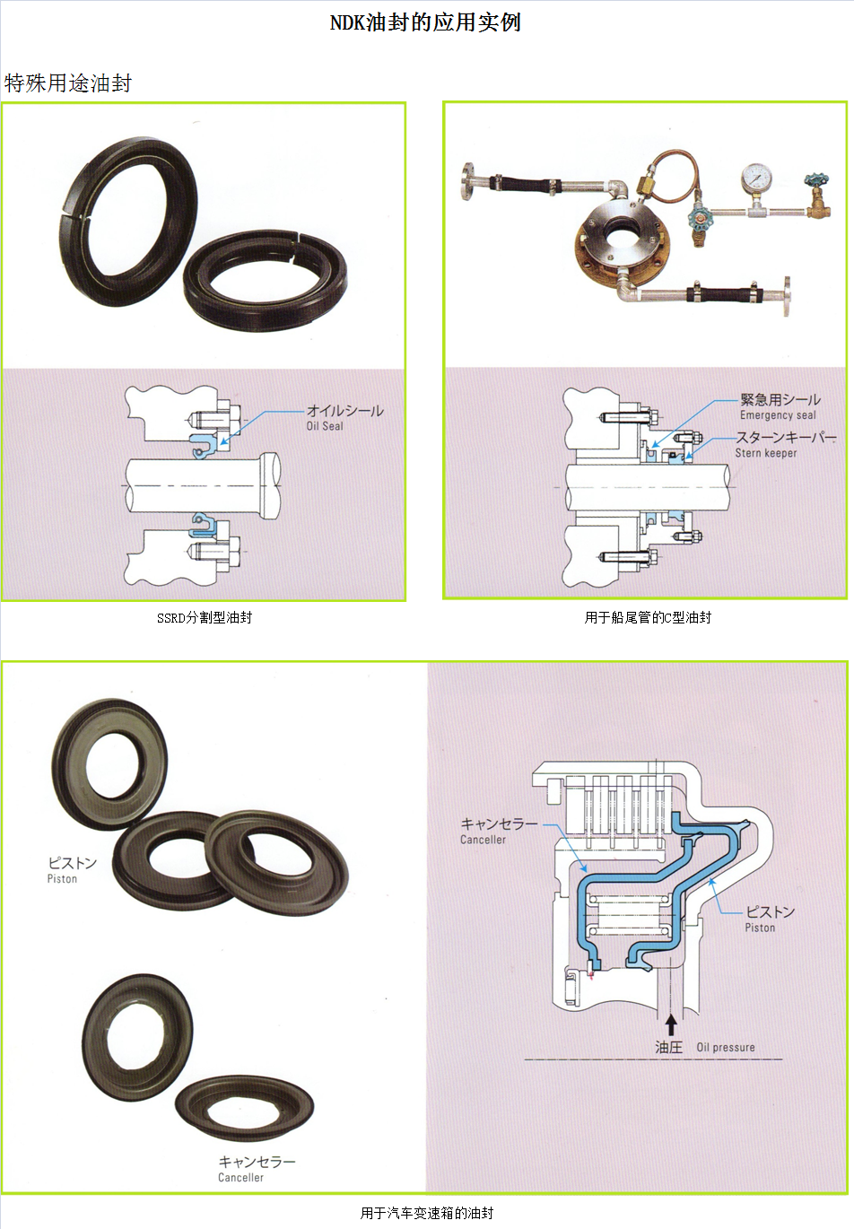 NDK特殊用(yòng)途油封